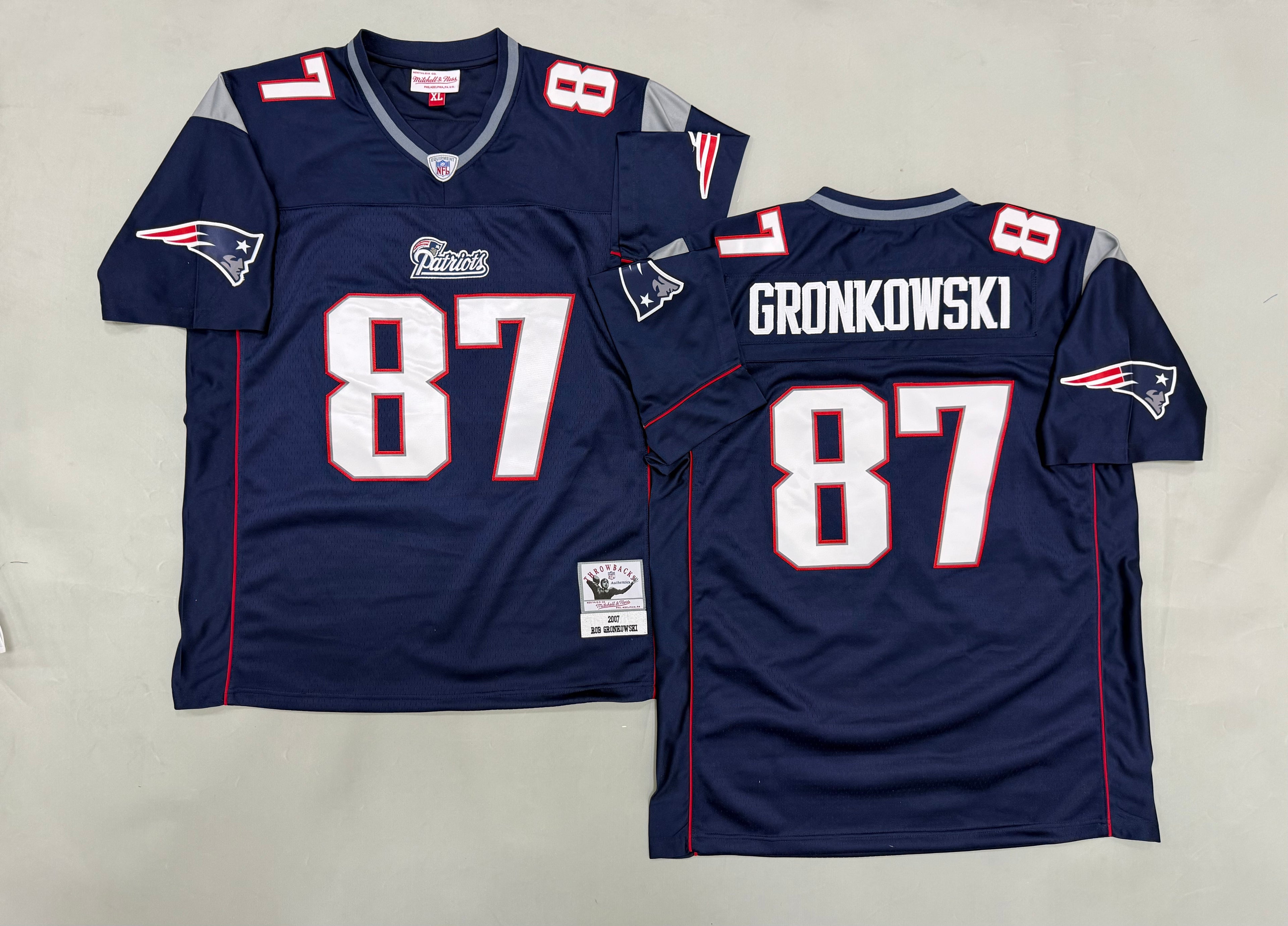 Mens Rob Gronkowski#87 New England Patriots Vintage Throwback Jersey