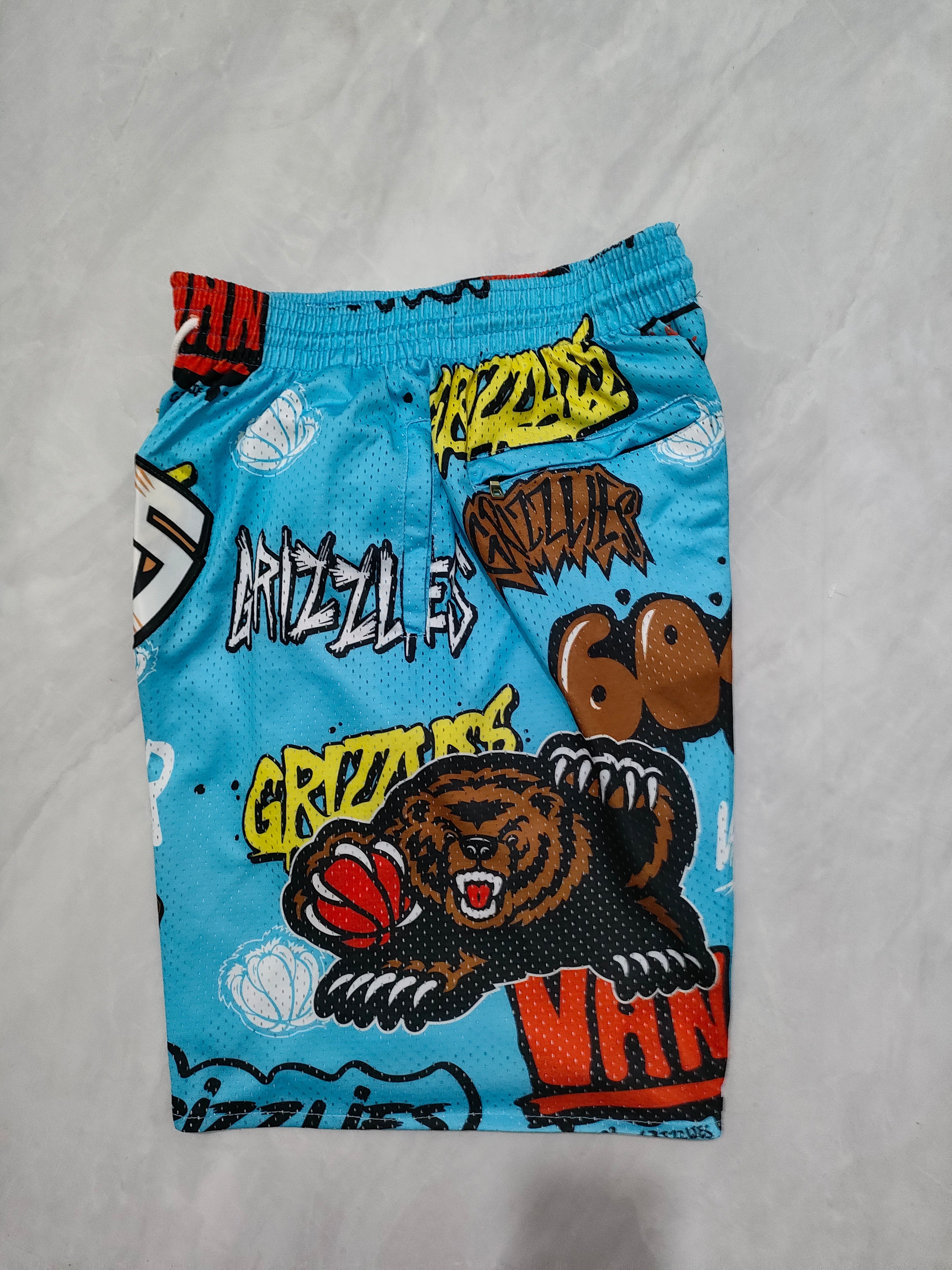 Vancouver Grizzlies Blue Graffiti Pocket Shorts