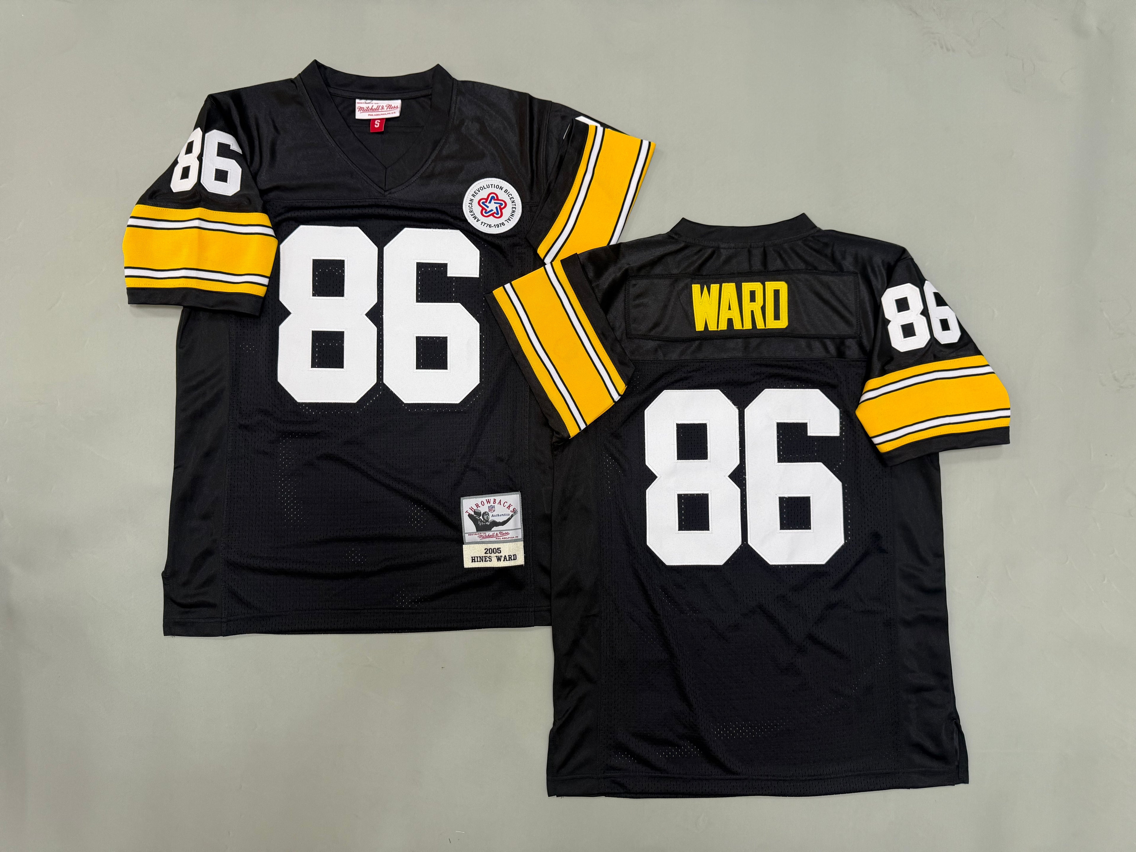 Mens Hines Ward#86 black Pittsburgh Steelers Vintage Throwback Jersey