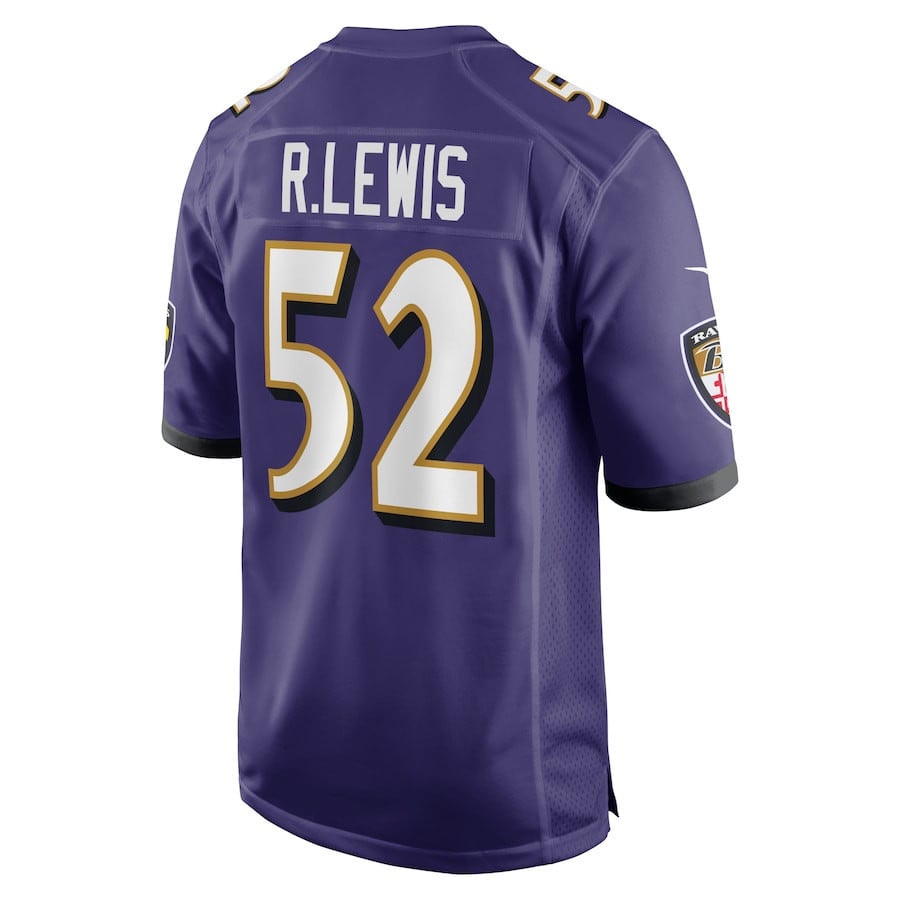 Ray Lewis 52 Baltimore Ravens Retired Player Game Jersey - Purple