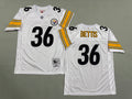 Mens Jerome Bettis#36 white Pittsburgh Steelers Vintage Throwback Jersey