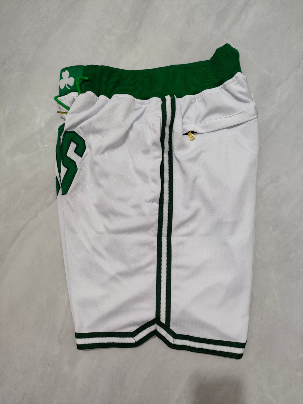 Boston Celtics White Regular Pocket Shorts
