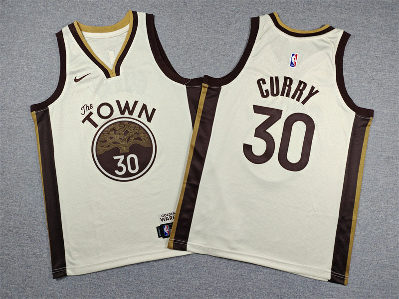 Youth Stephen Curry Golden State Warriors #30  City Edition Embroidered  Jersey