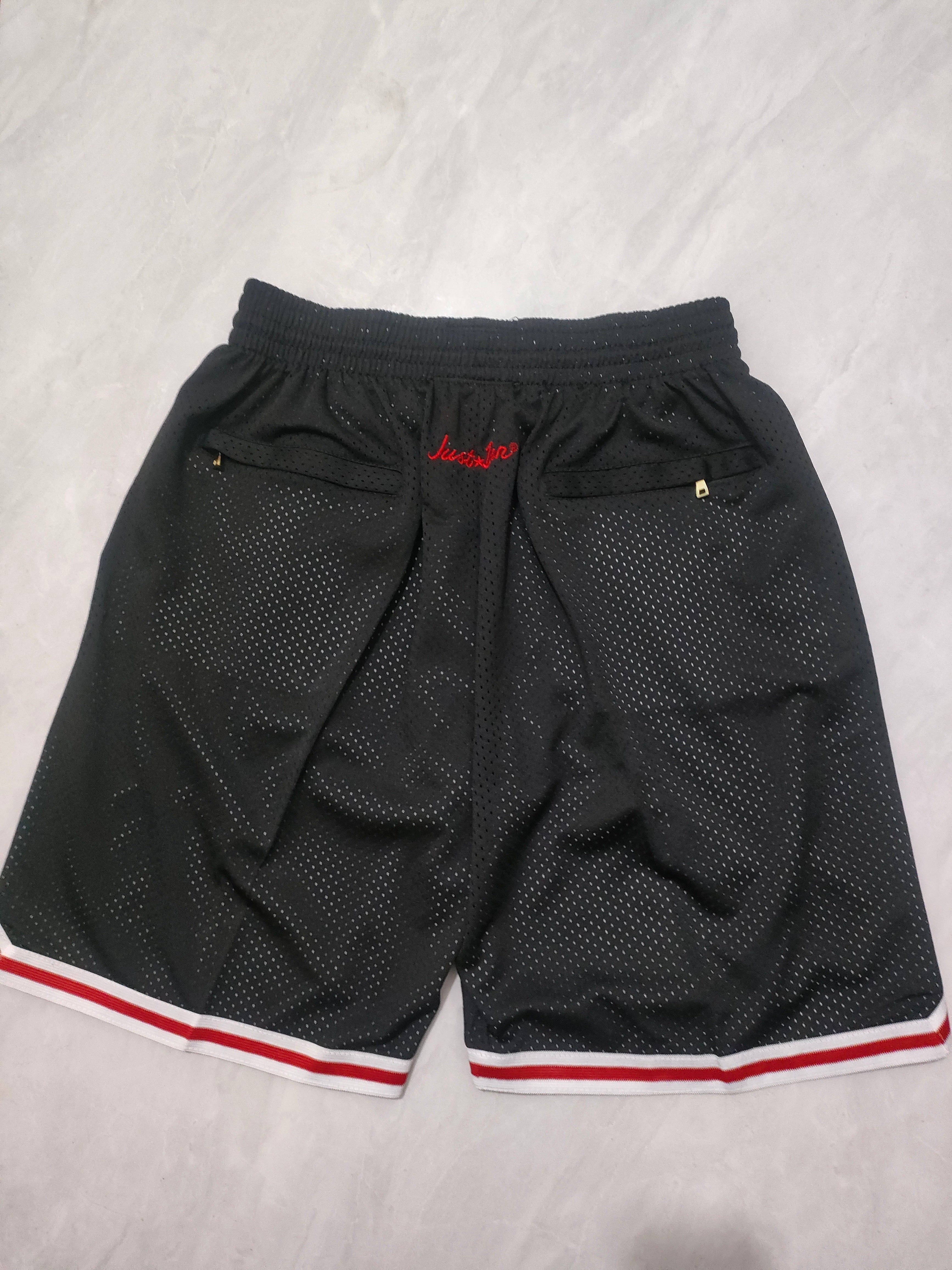 Chicago Bulls Black Retro Pocket Shorts