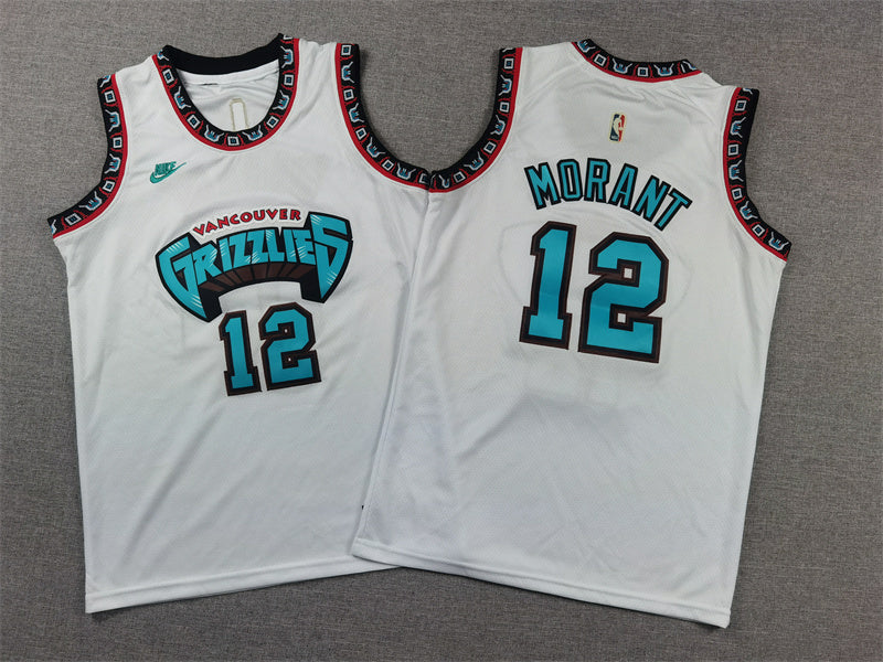 Youth Ja Morant Memphis Grizzlies #12  Embroidered  Jersey