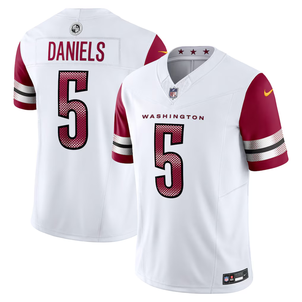 Jayden Daniels #5 Washington Commanders Vapor F.U.S.E. Limited White Jersey