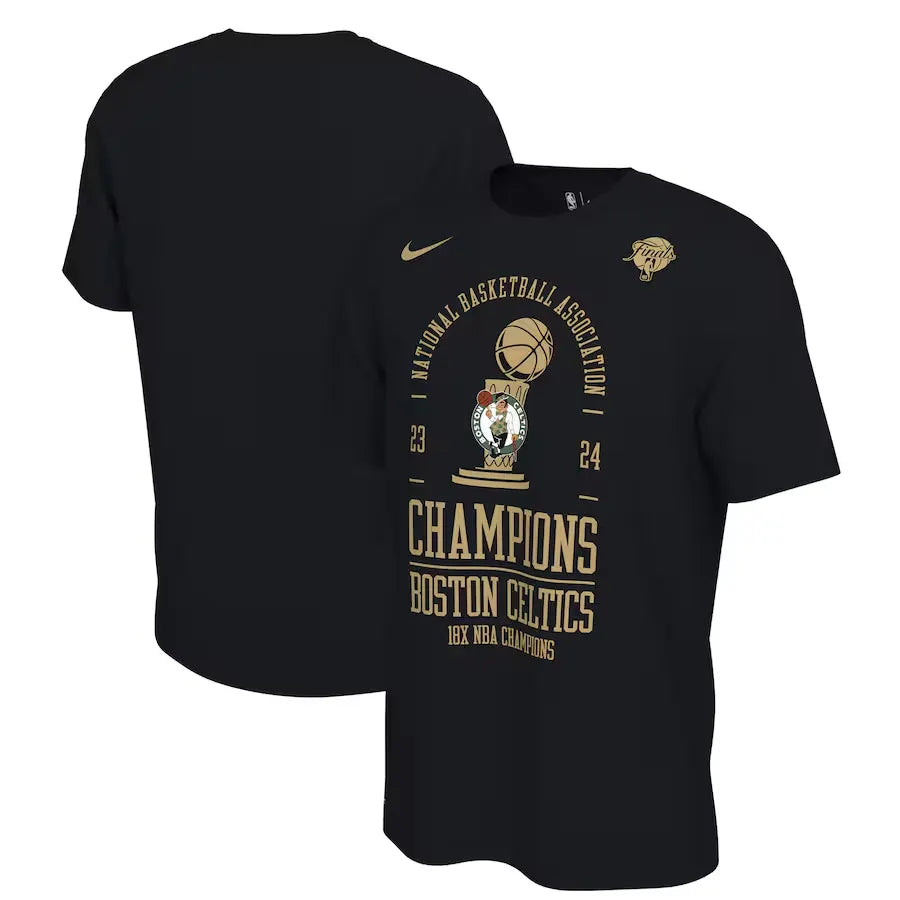 Men's Nike Black Boston Celtics 18-Time NBA Finals Champions Locker Room T-Shirt