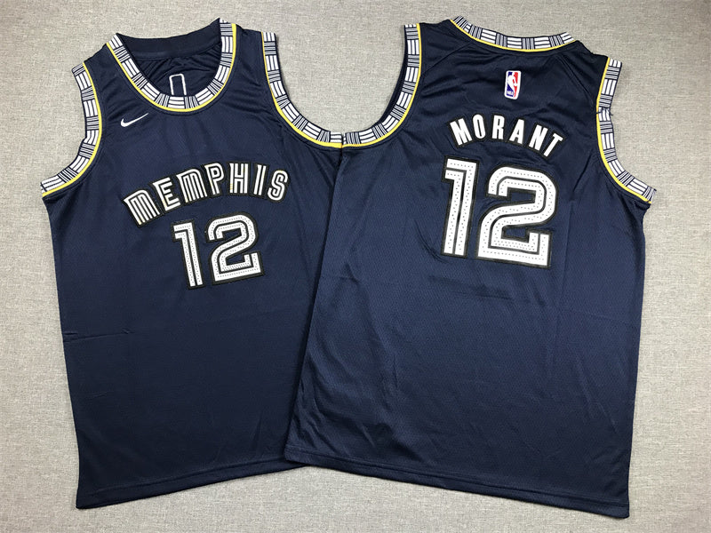 Youth Ja Morant Memphis Grizzlies #12 City Edition Embroidered Jersey