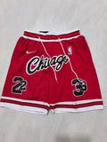 Chicago Bulls Red Retro Pocket Shorts