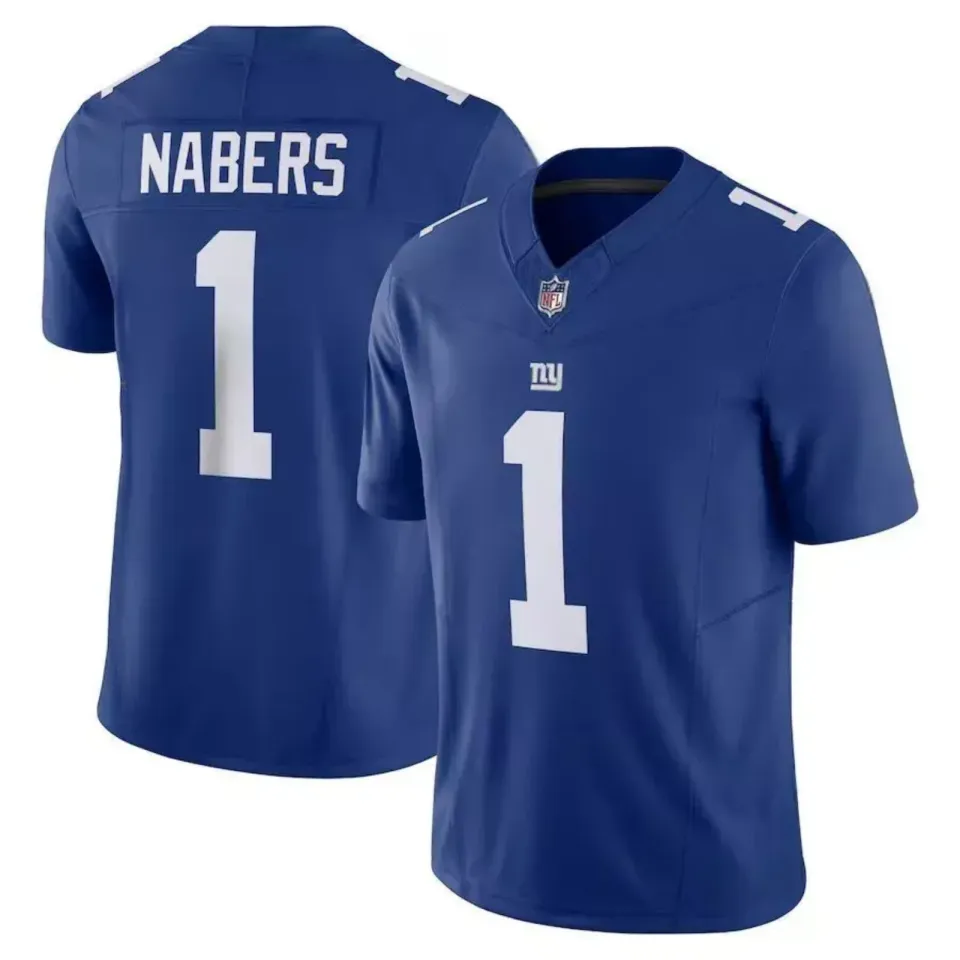 Malik Nabers #1 New York Giants Blue Vapor F.U.S.E. Limited Jersey