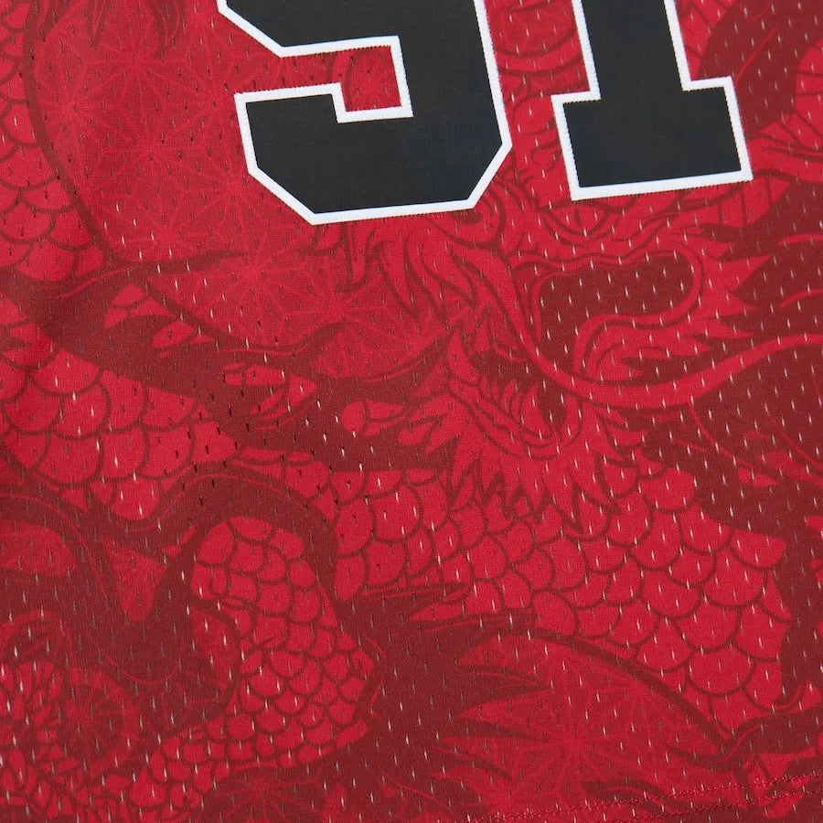 Dennis Rodman Chicago Bulls Mitchell & Ness 1997/98 Hardwood Classics Asian Heritage 6.0 Swingman Throwback  Jersey - Red