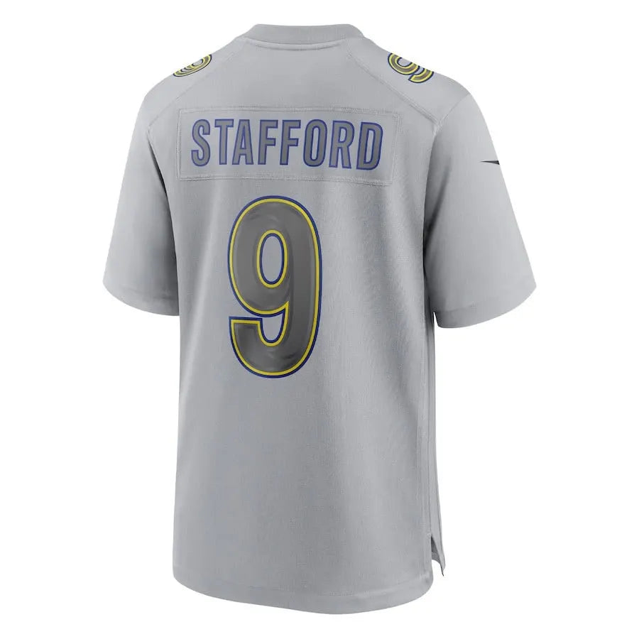 Matthew Stafford 9 Los Angeles Rams Atmosphere Fashion Game Jersey - Gray