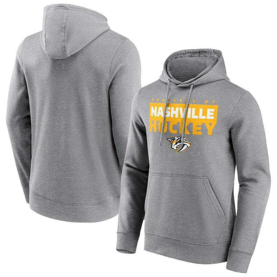 Men's Nashville Predators  Branded Gain Ground Hoodie - Sports Grey