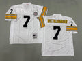 Mens Ben Roethlisberger#7 white‌ Pittsburgh Steelers Vintage Throwback Jersey