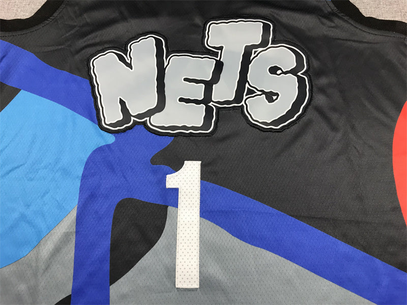 Brooklyn Nets Mikal Bridges #1 City Edition - Embroidered Jersey
