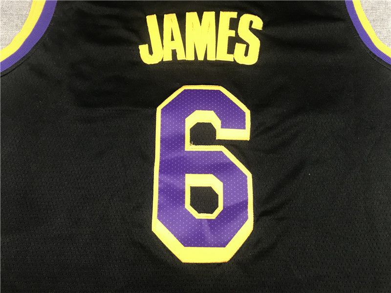 Lebron James  #6 Los Angeles Lakers City Edition Swingman Jersey - Embroidered