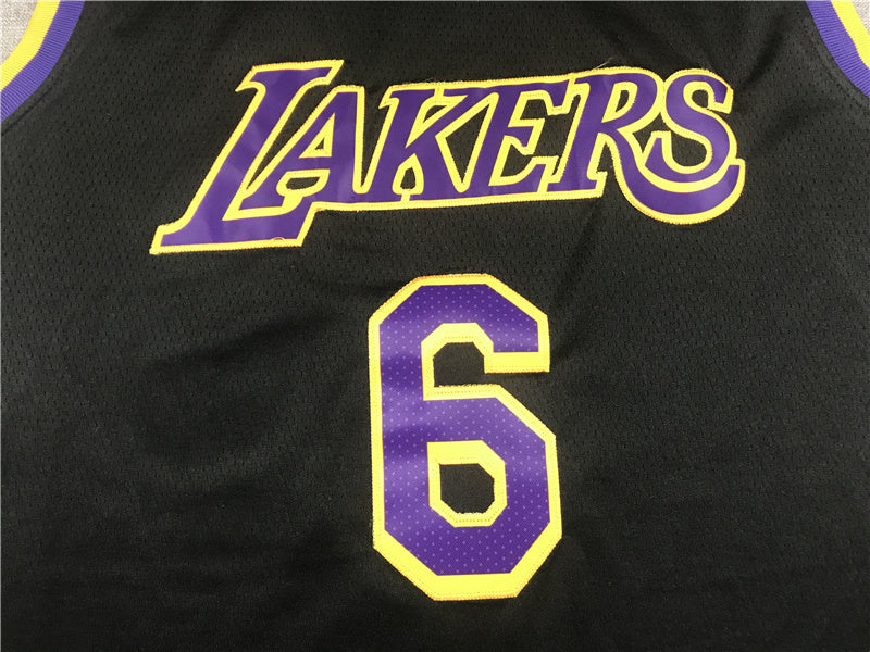 Lebron James  #6 Los Angeles Lakers City Edition Swingman Jersey - Embroidered