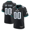 Custom Philadelphia Eagles Black Game Jersey