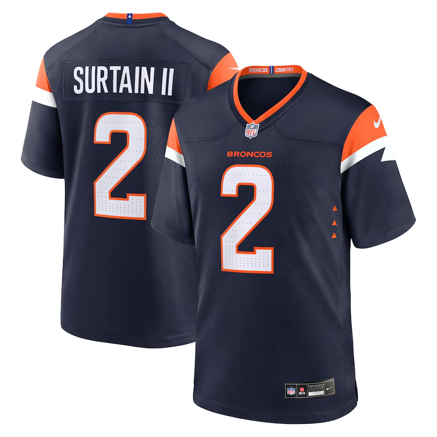 Denver Broncos Patrick Surtain II Nike Navy Mile High Collection Alternate Game Jersey