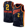 Men's  City Edition Oklahoma City Thunder Shai Gilgeous-Alexander #2 Navy 2023-2024 season Jersey