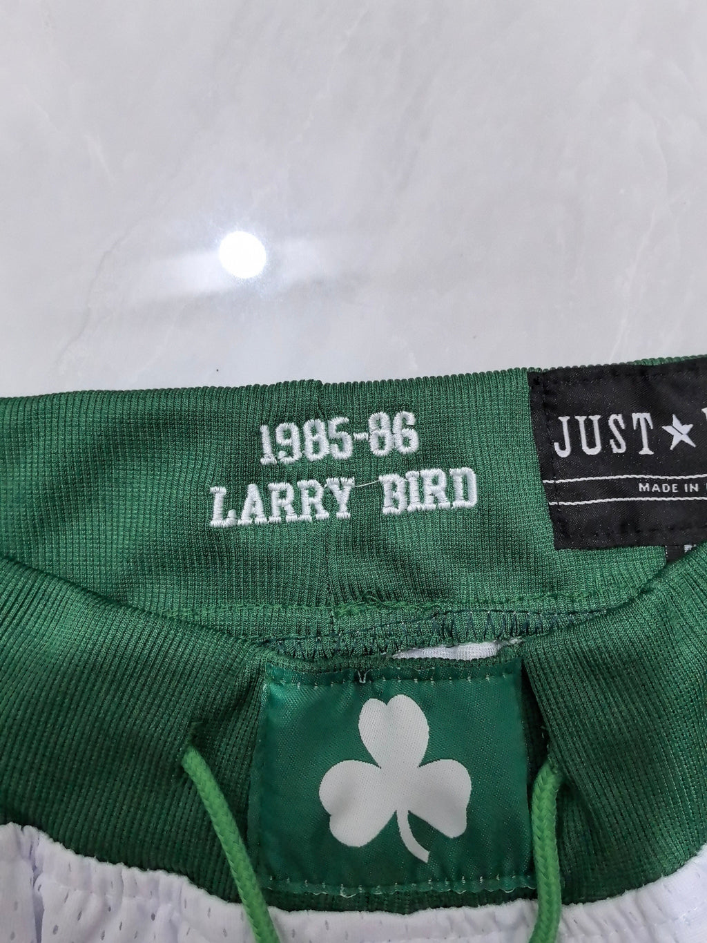 Boston Celtics White Retro Pocket Shorts