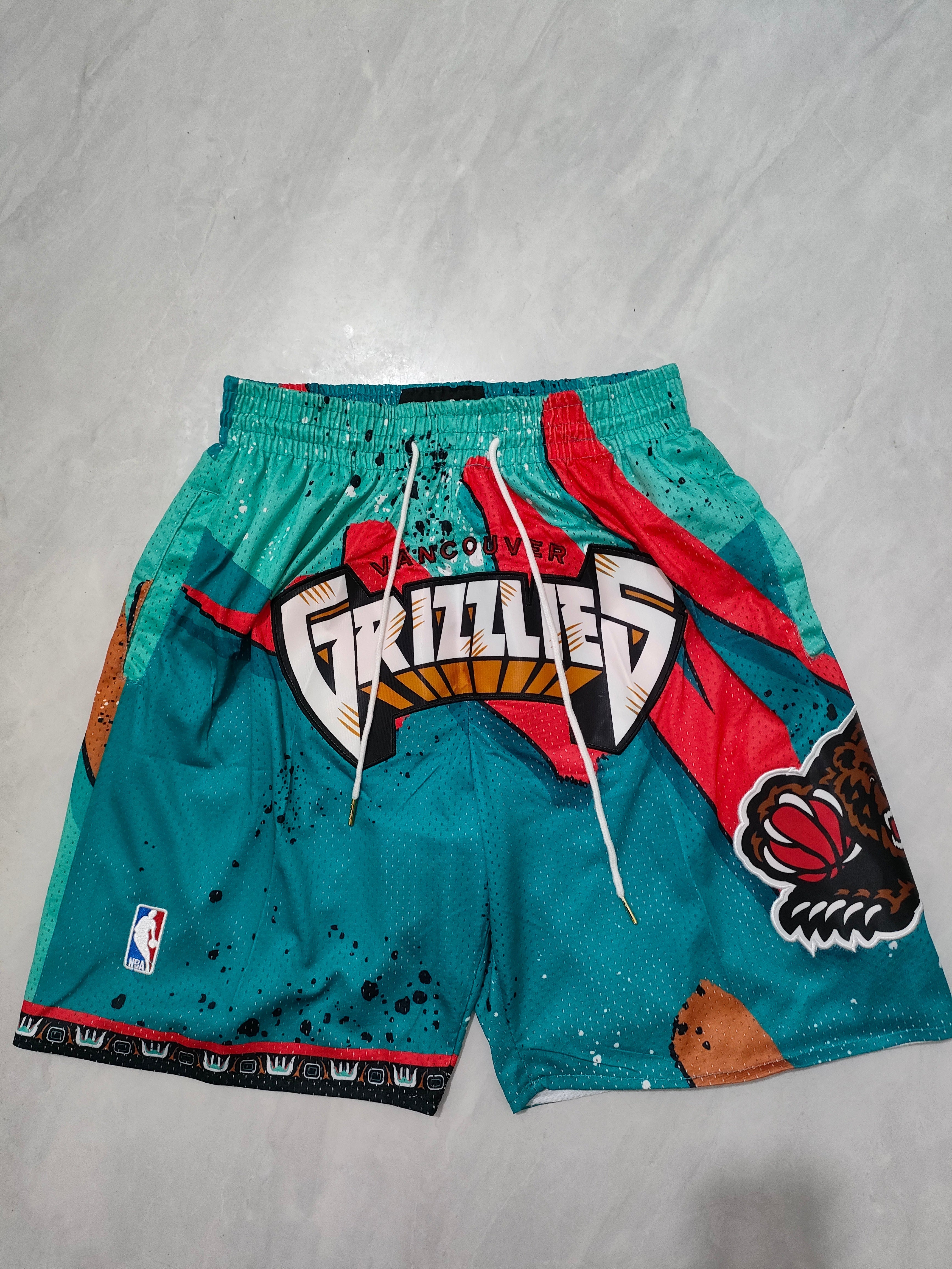 Vancouver Grizzlies Green Swingman Pocket Shorts