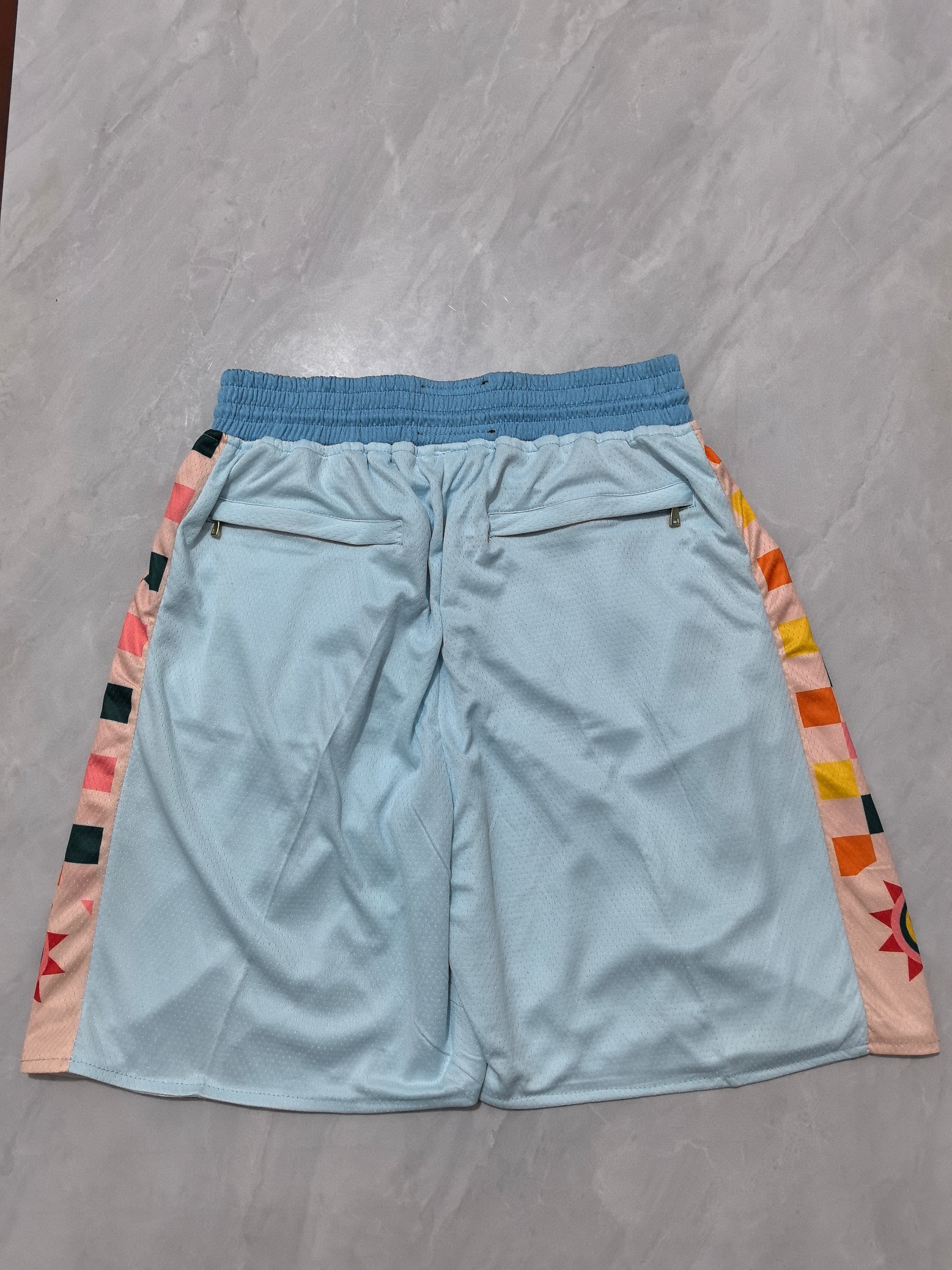 San Antonio Spurs Light Blue City Edition Pocket Shorts