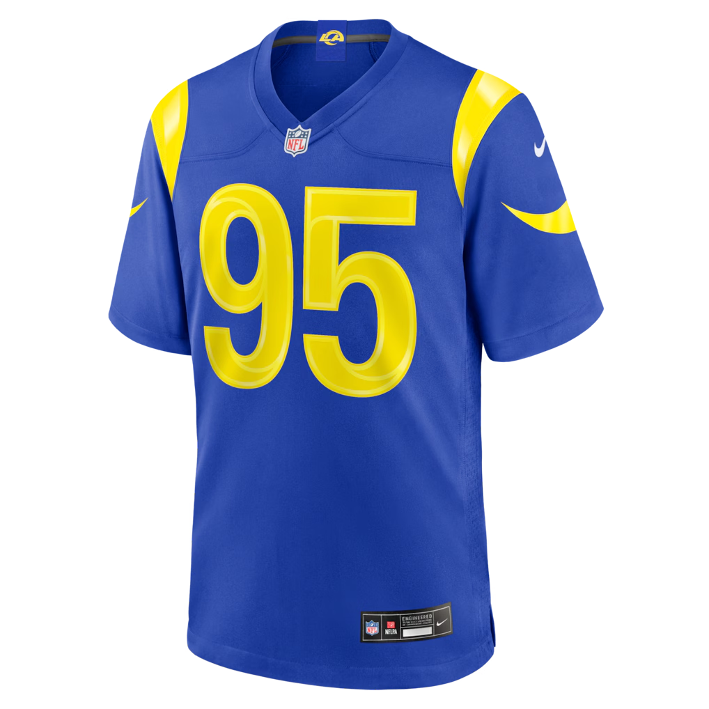 Men's Nike Myles Garrett Royal Los Angeles Rams Team Game Jersey