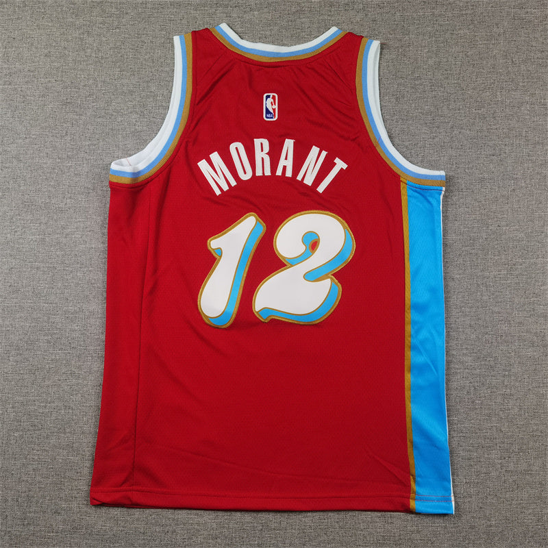 Youth Ja Morant Memphis Grizzlies #12 City Edition Embroidered Jersey