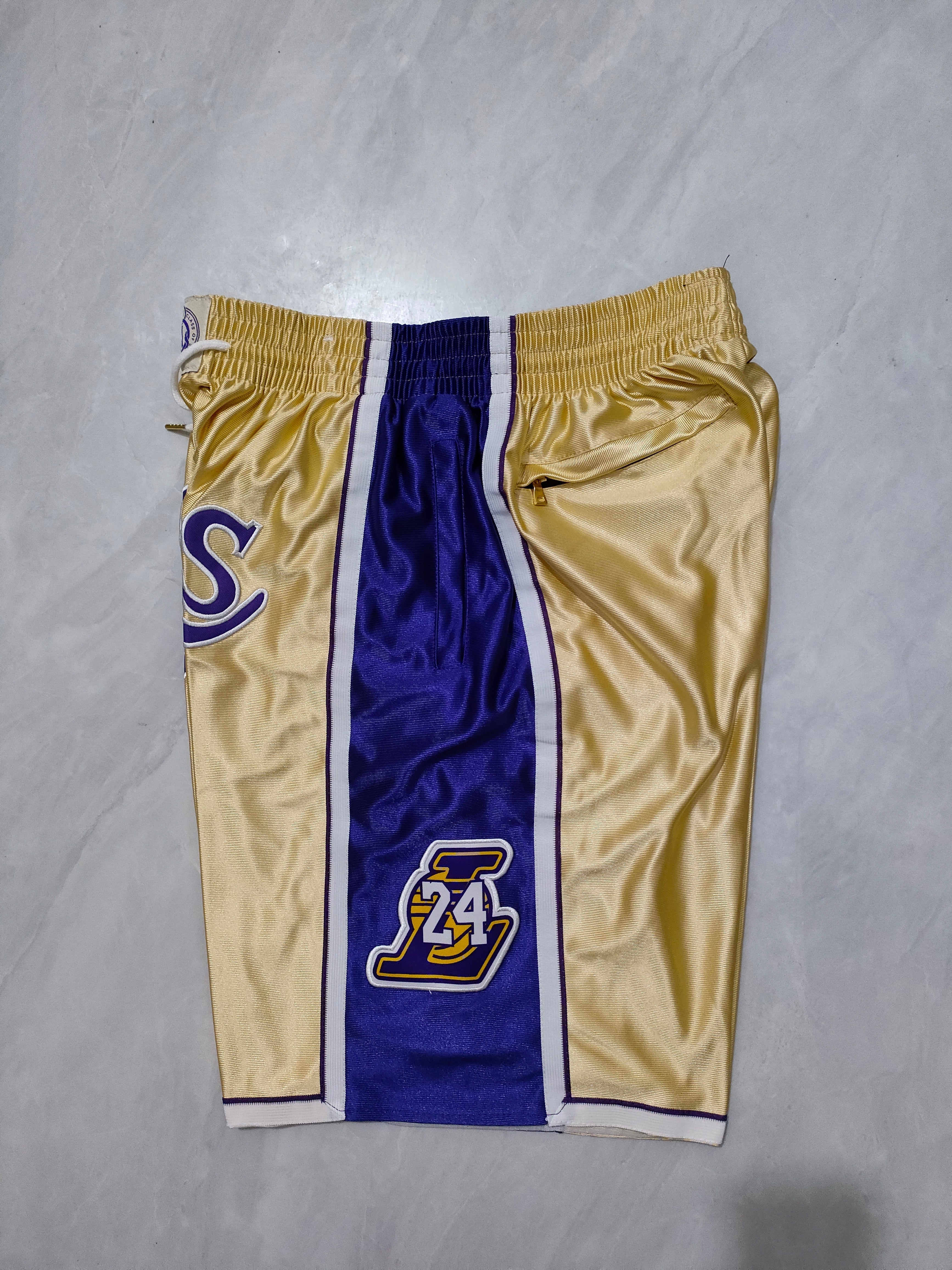Los Angeles Lakers Kobe Hall of Fame Gold Pocket Shorts