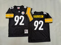 Mens James Harrison#92 black Pittsburgh Steelers Vintage Throwback Jersey