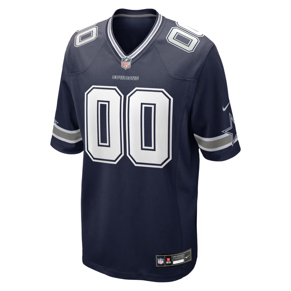 Custom Dallas Cowboys Navy Game Jersey