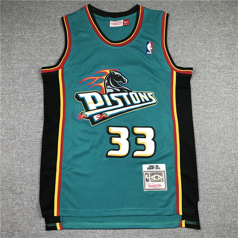 Detroit Pistons Grant Hill #33 1998-99 Throwback — Embroidered
