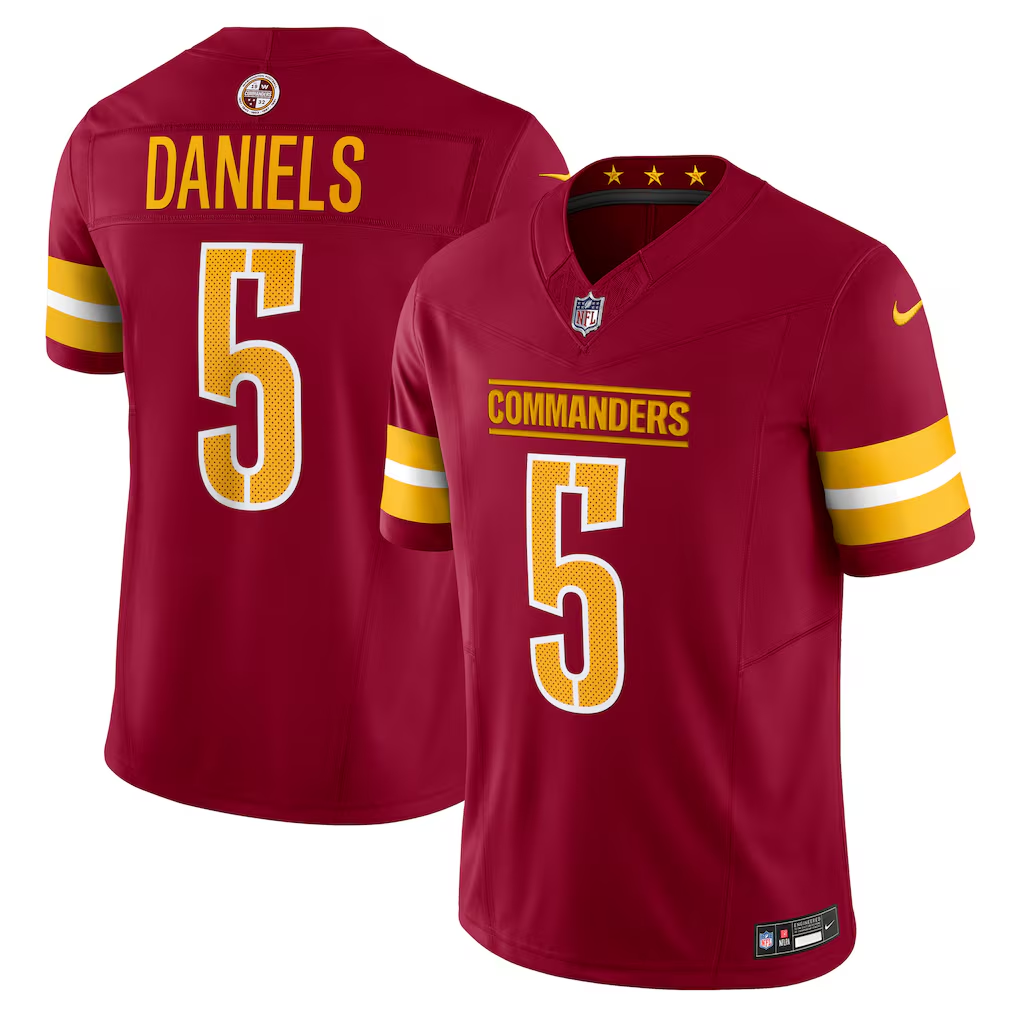 Jayden Daniels #5 Washington Commanders Vapor F.U.S.E. Limited Red Jersey
