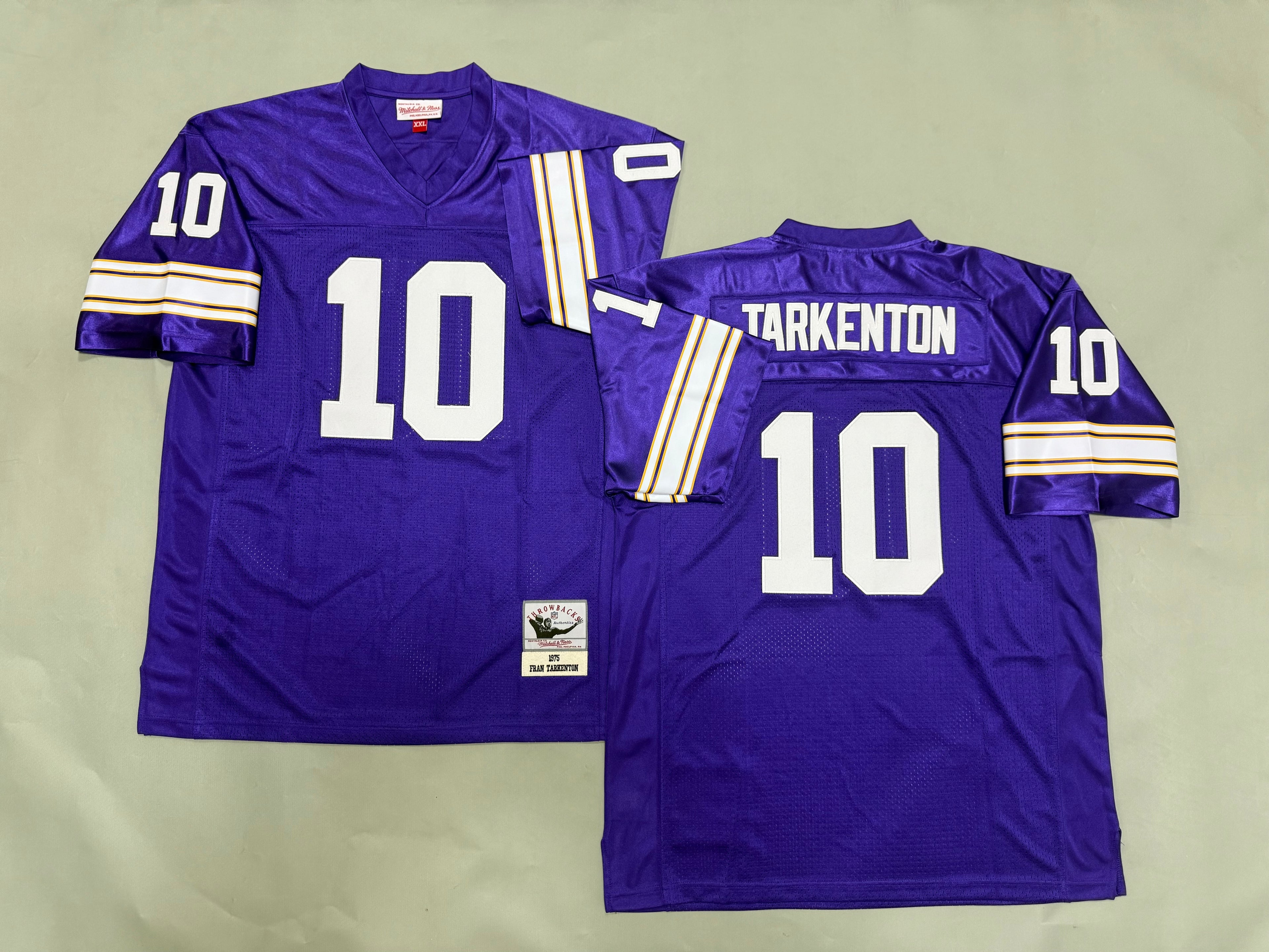 Mens Fran Tarkenton#10 Minnesota Vikings Vintage Throwback Jersey