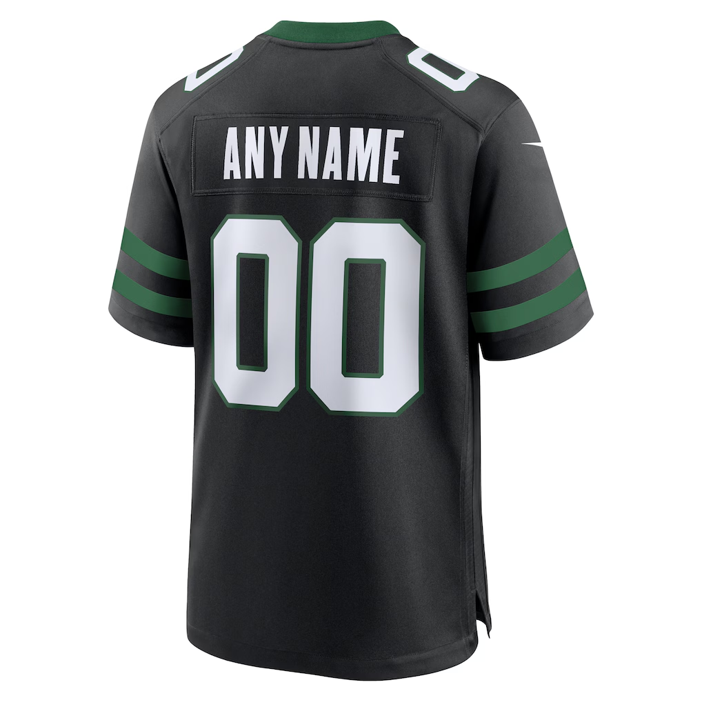 Custom New York Jets Black Game Jersey
