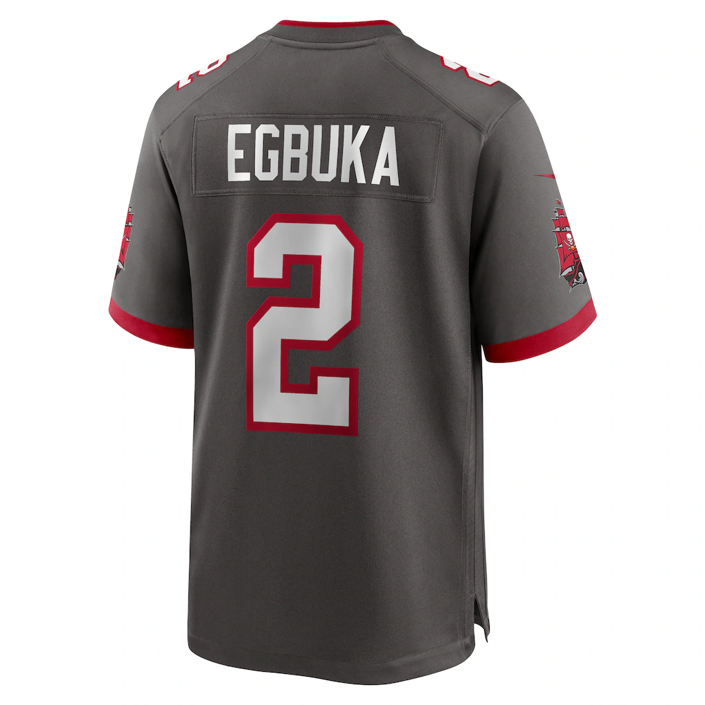 Men's Nike Emeka Egbuka Pewter Tampa Bay Buccaneers Alternate Game Player Jersey