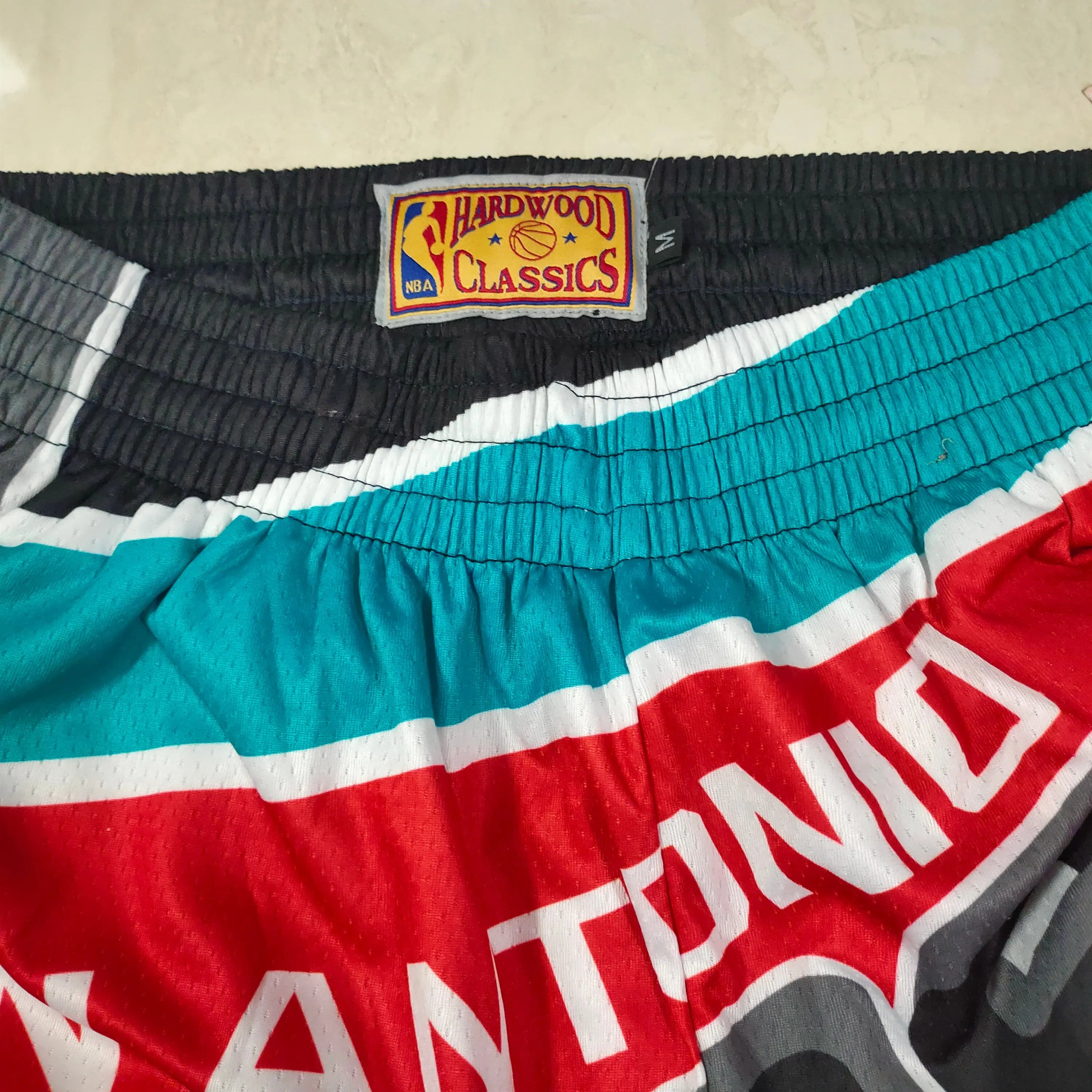 San Antonio Spurs black mitchell&ness pocket pants
