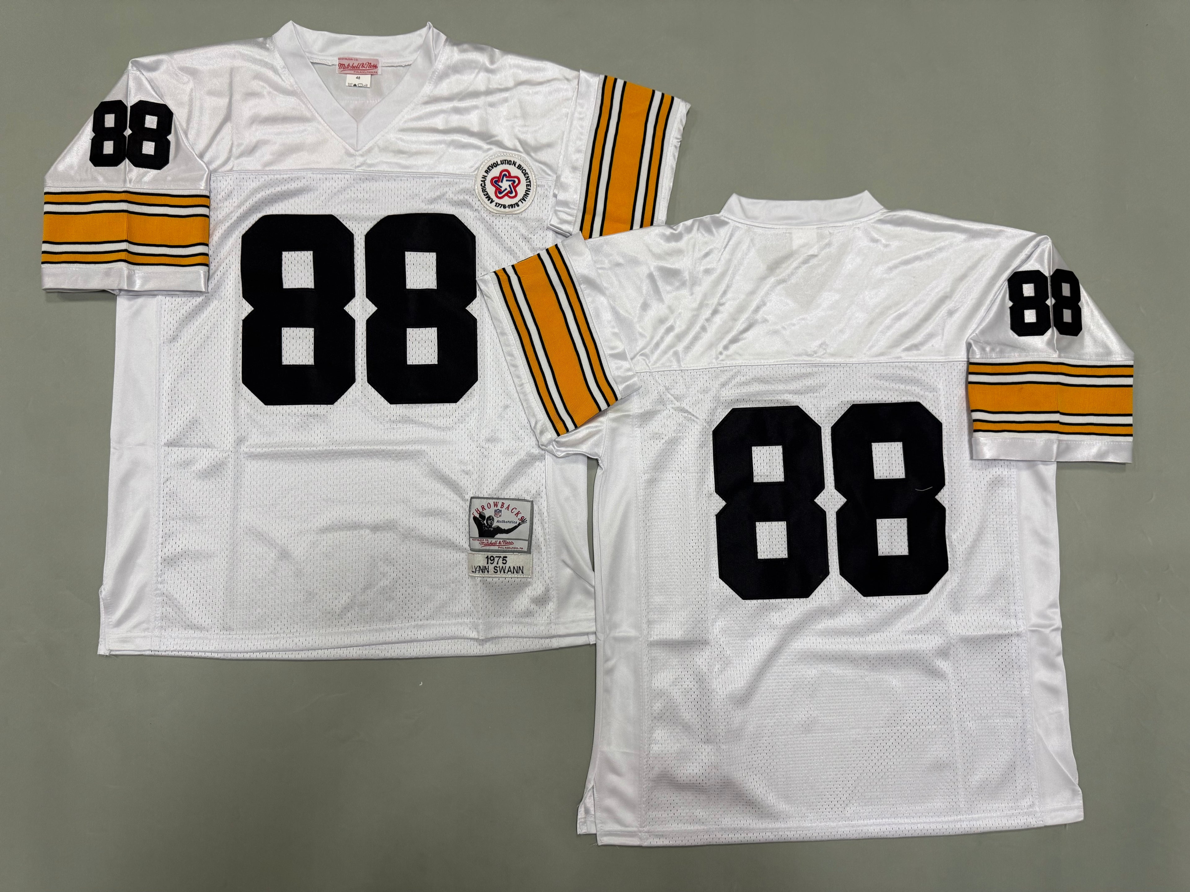 Mens Lynn Swann#88 white‌ Pittsburgh Steelers Vintage Throwback Jersey