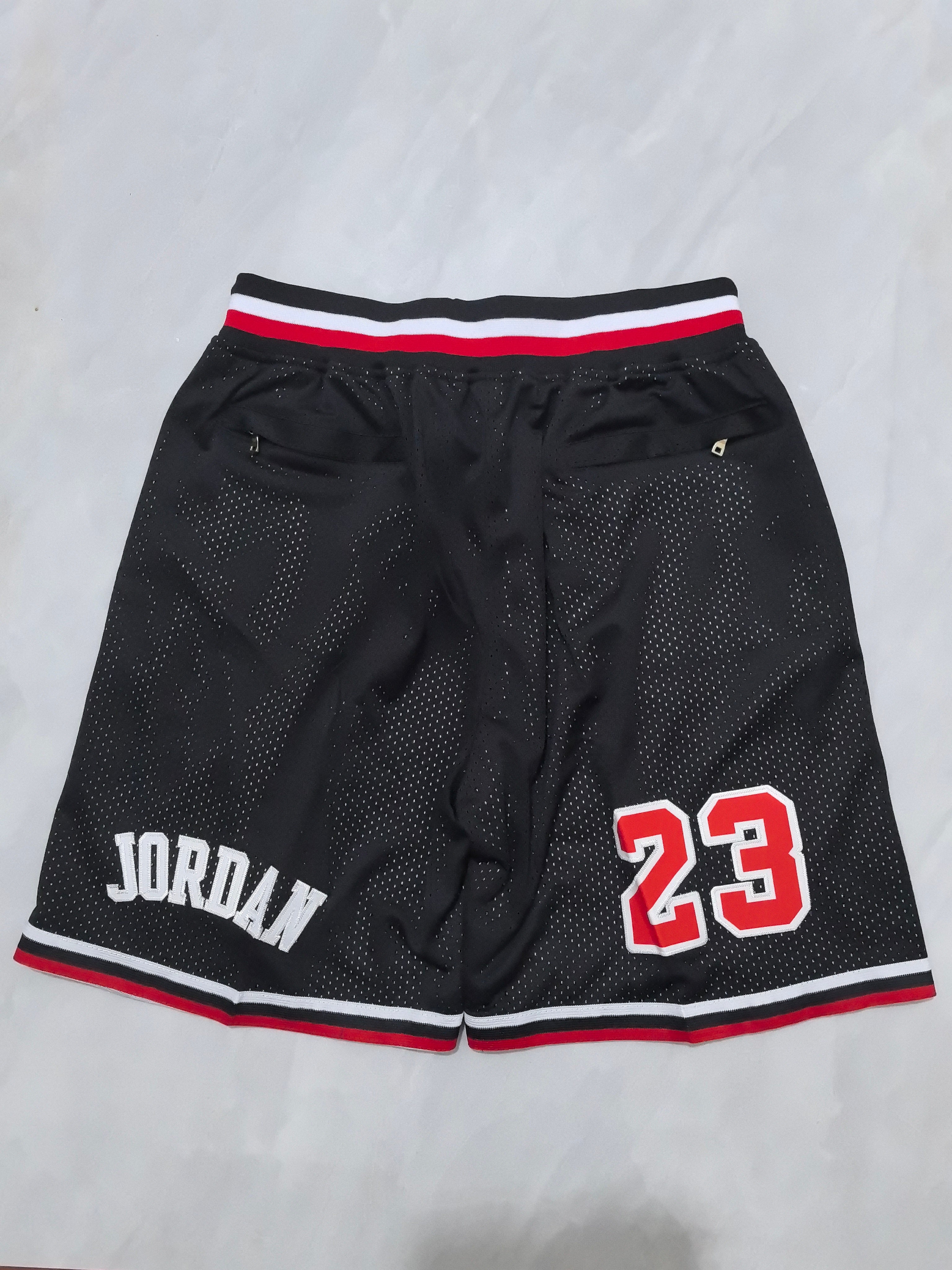 Chicago Bulls Black Retro Pocket Shorts #23