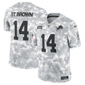 Amon St Brown Detroit Lions Salute To Service 2024 Jersey