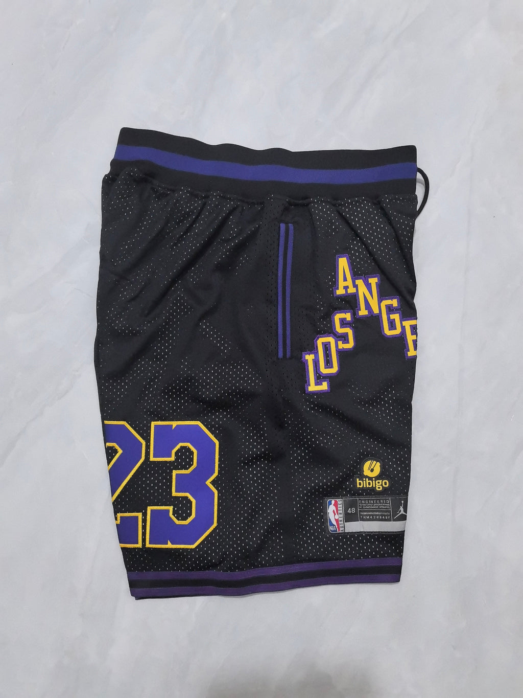 Los Angeles Lakers Black Retro Pocket Shorts