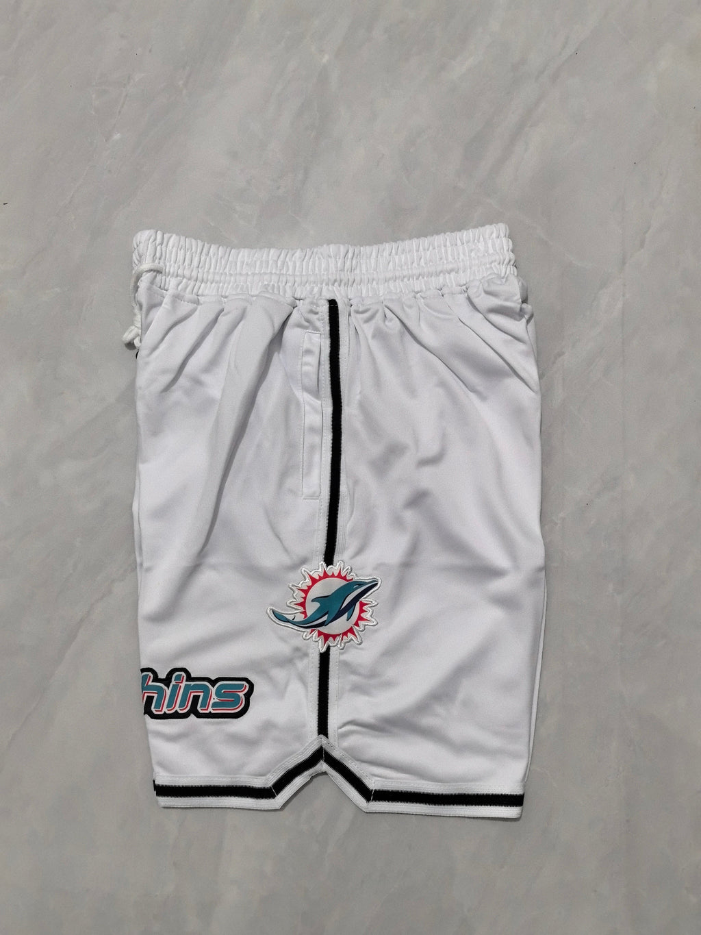 Miami Dolphins White Pocket Shorts