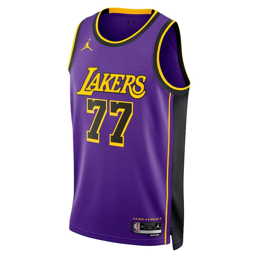 Los Angeles Lakers Jordan Brand Statement Edition Swingman Jersey - Purple - Luka Dončić - Unisex