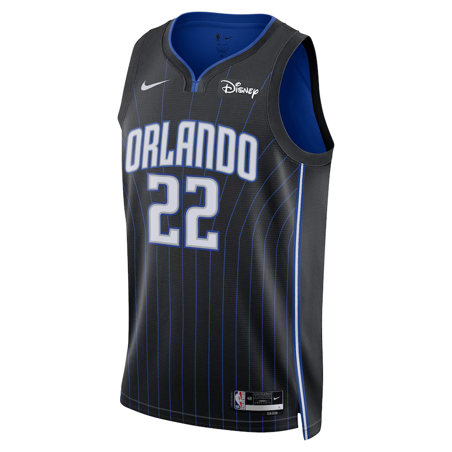 Franz Wagner Black Orlando Magic Badge Jersey - Icon Edition