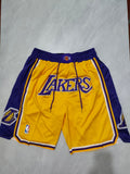 Los Angeles Lakers Yellow Regular Pocket Shorts