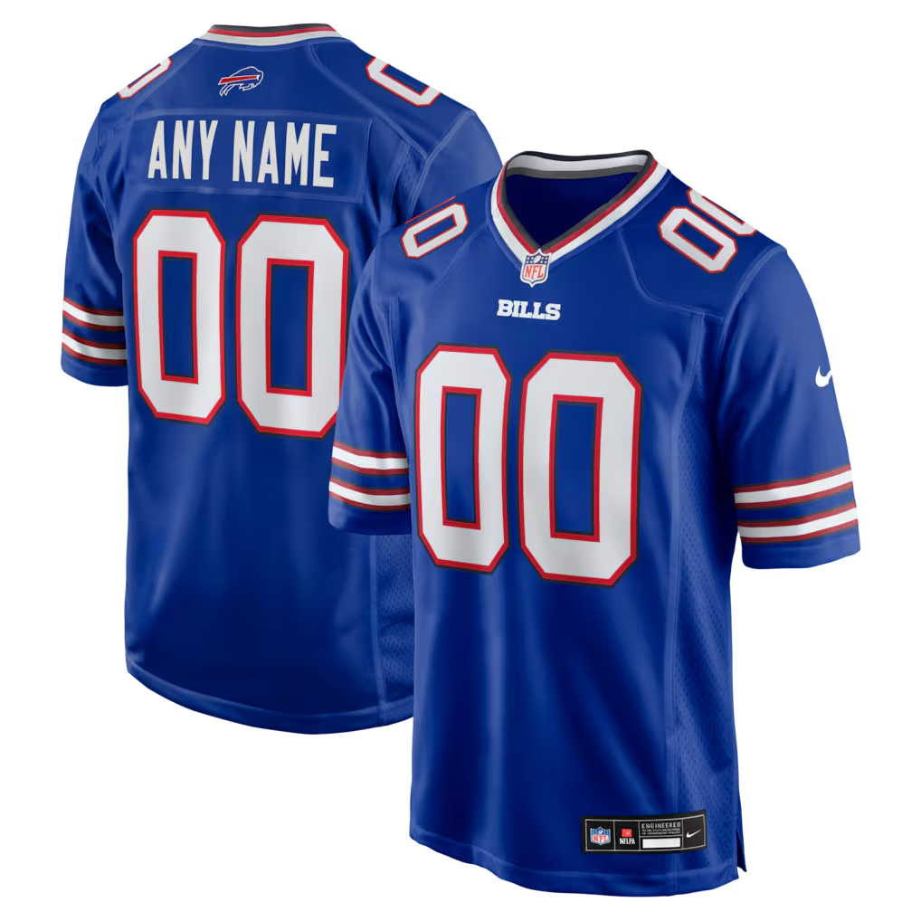 Custom Buffalo Bills Blue Game Jersey