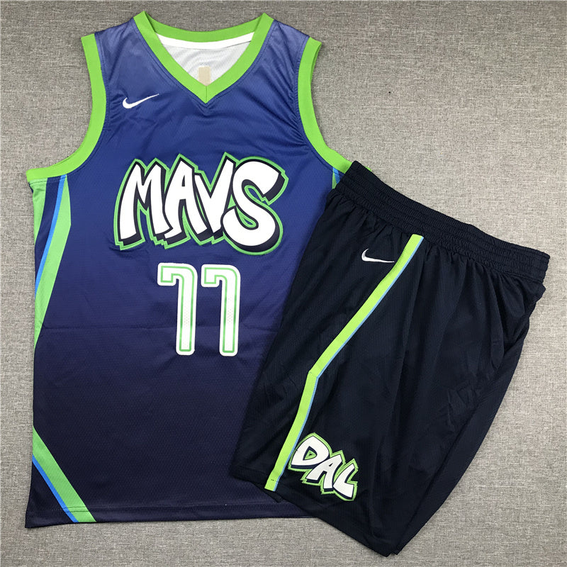 Dallas Mavericks Luka Doncic #77 City Edition Swingman Set — Embroidered
