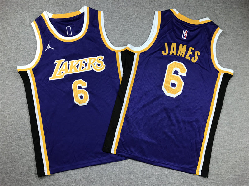 Youth LeBron James Los Angeles Lakers #6  Embroidered  Jersey