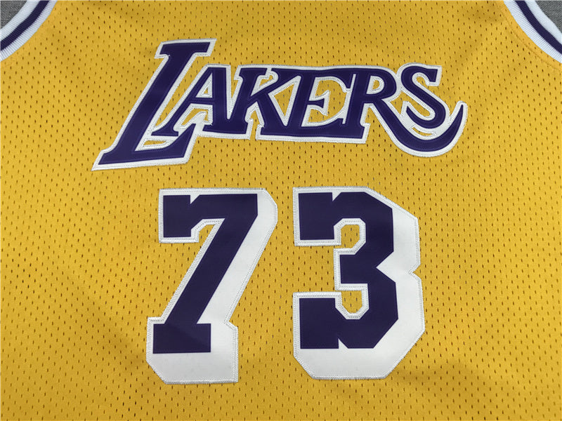 Dennis Rodman #73 Los Angeles Lakers 1998-99 Throwback Embroidered Jersey